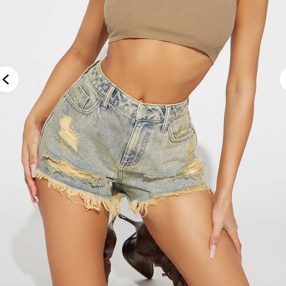 Distressed Denim Women Shorts